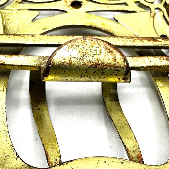 Art Nouveau Belt Buckle with Rhodonite Cabochons—Convert into Brooch or Pendant - Picture 7 of 11